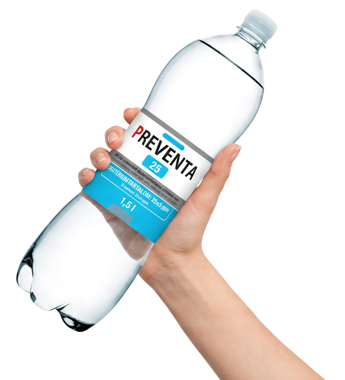 Ruka držiaca 1,5-litrovú fľašu Preventa 25
